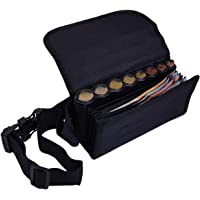 CLAIRE-FONCET Riñonera de Camarero de Lona Negra- Monedero de Camarero-1 Bolsillo Zip Interior- Incluido Dispensador…